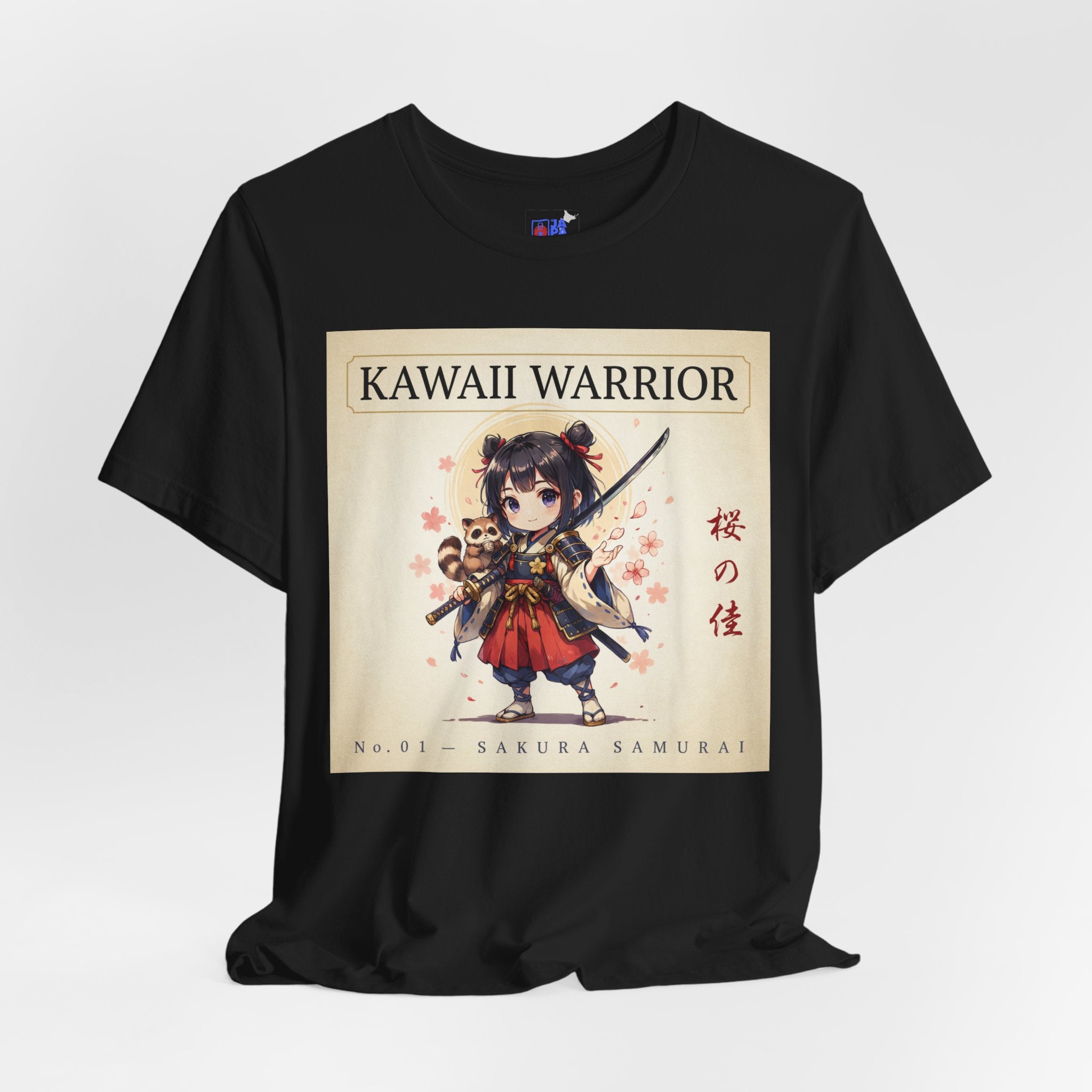 Kawaii Sakura Samurai T-Shirt — Cute Anime Warrior Tee
