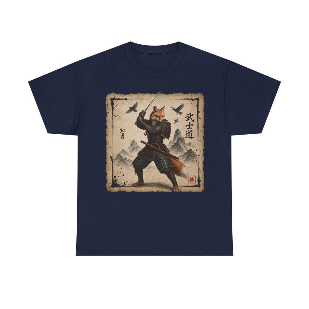 Samurai Fox T-Shirt — 'Bushido' Fox Warrior Vintage Japanese Art Tee