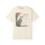 Owl’s Secrets T-Shirt — Watercolor Owl Nature Graphic Tee Comfort Color 1717