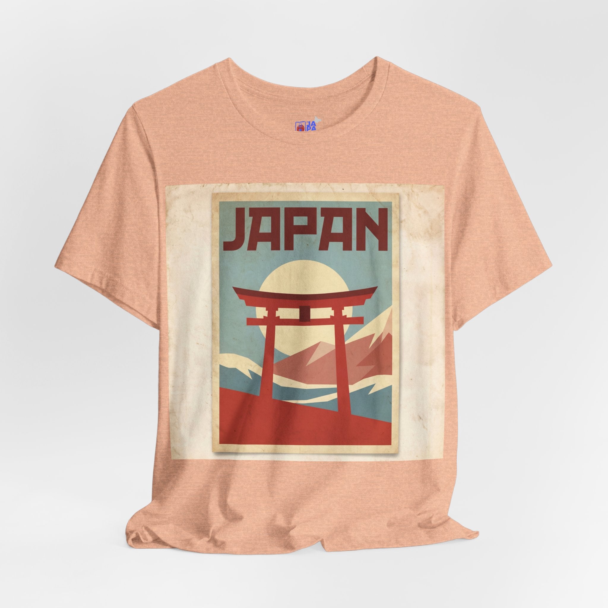 Japan Vintage Travel Poster T-Shirt — Torii Gate Sunrise Mountain Tee