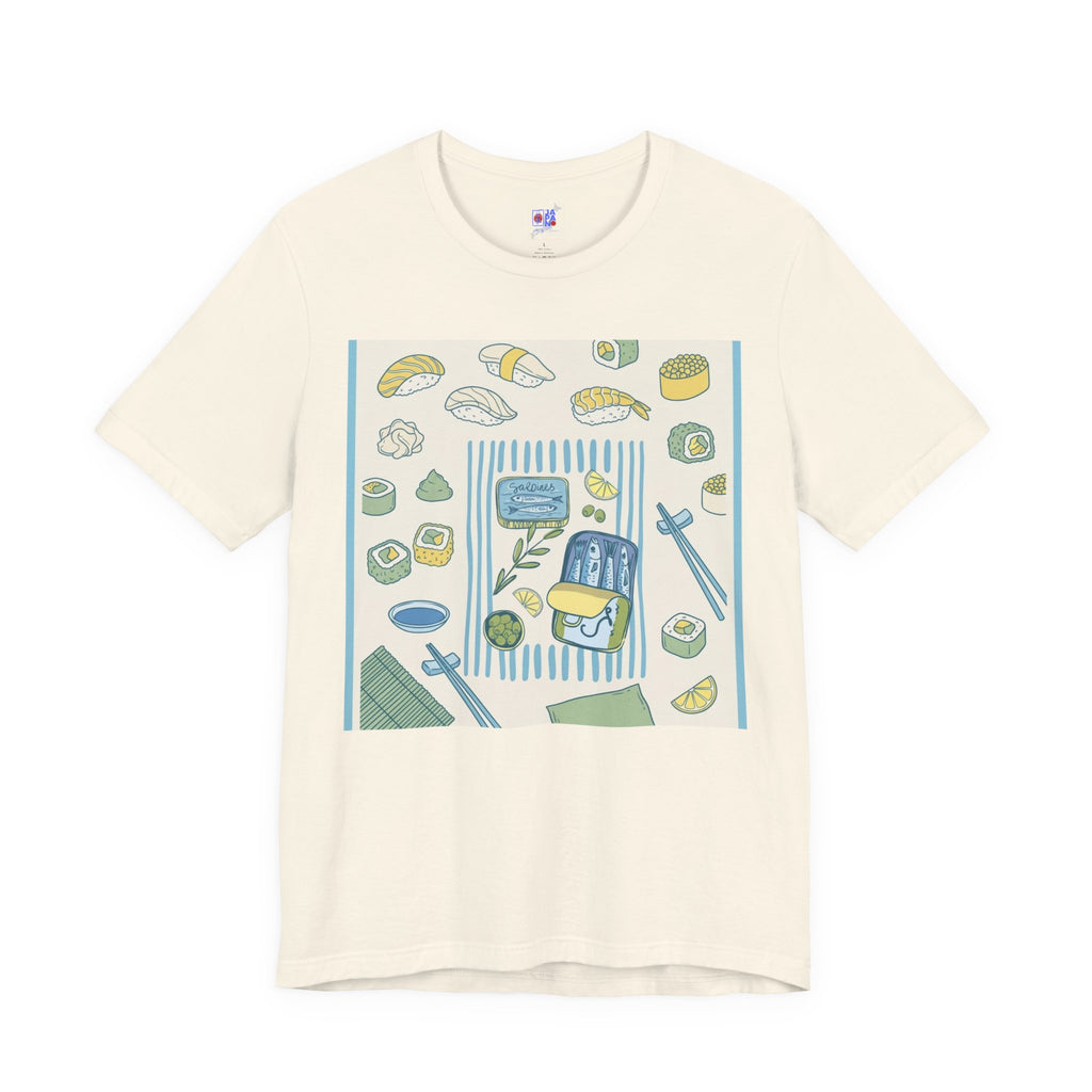 Sushi Picnic Tee, Cute Bento & Sushi Illustration T-Shirt