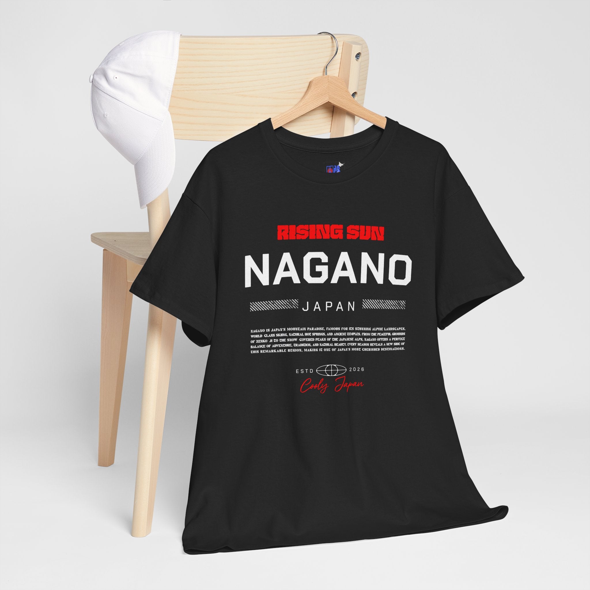 Nagano T-Shirt | 長野 Japanese Alps & Snow Monkey Japan City Tee | Designed by Japanese