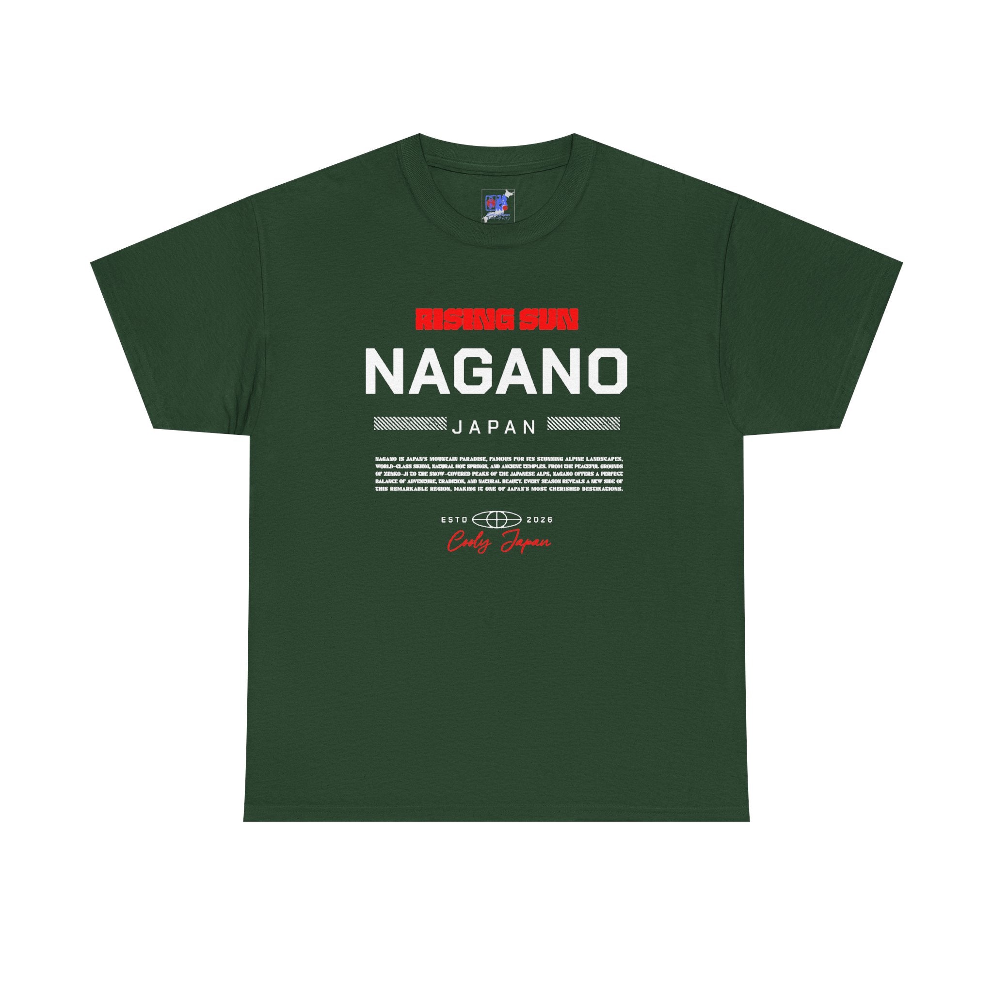 Nagano Japan T-Shirt  Heart of the Japanese Alps  Mountain Adventure and Ski Travel Souvenir Nature Lover Gift  Japan Vacation Memory Tee