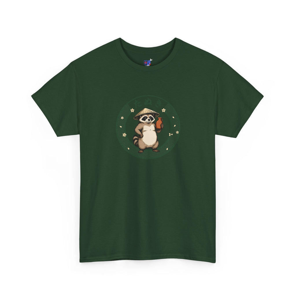Tanuki T-Shirt | Japanese Raccoon Dog Folklore Graphic Tee | Edo Period Japan Shirt | Good Luck Gift