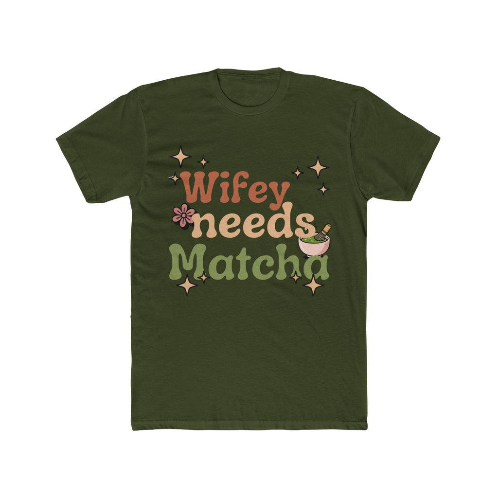 Wifey Needs Matcha Tee | Front-Print Typography Graphic | Matcha Collection