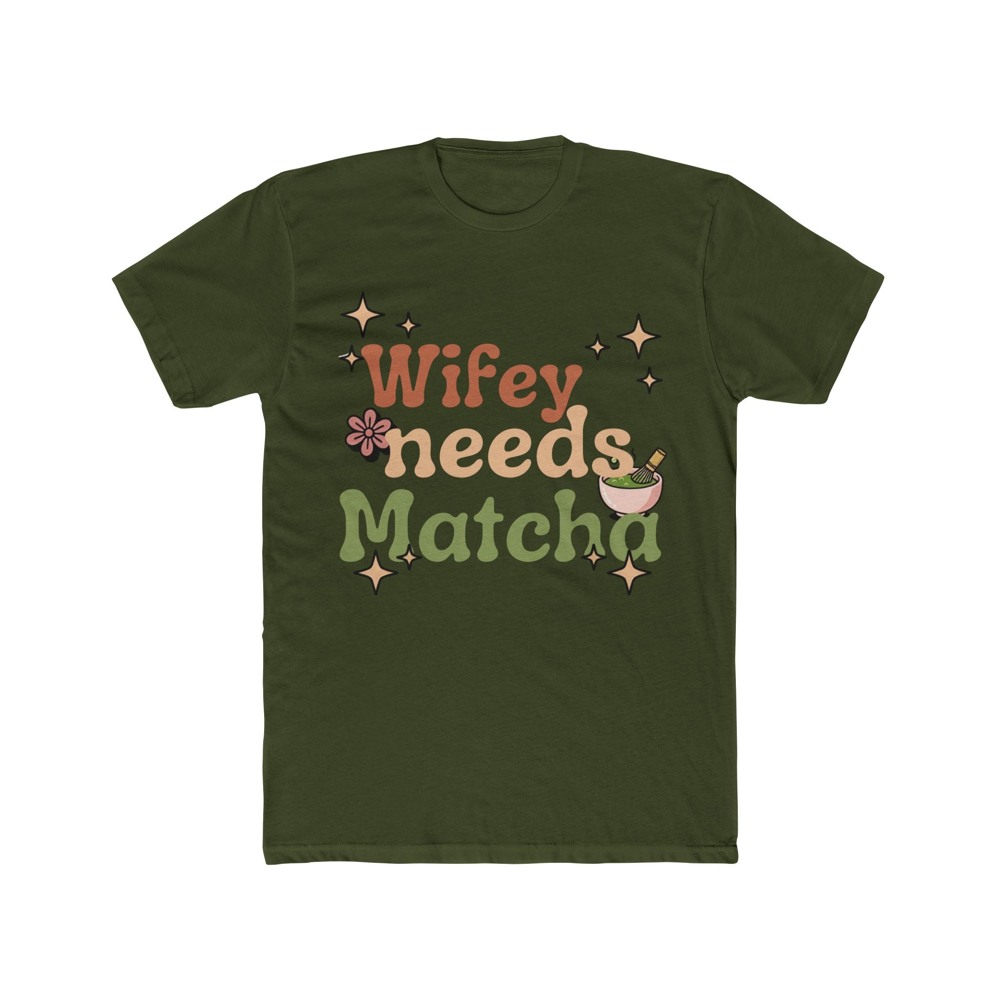 Wifey Needs Matcha Tee | Front-Print Typography Graphic | Matcha Collection