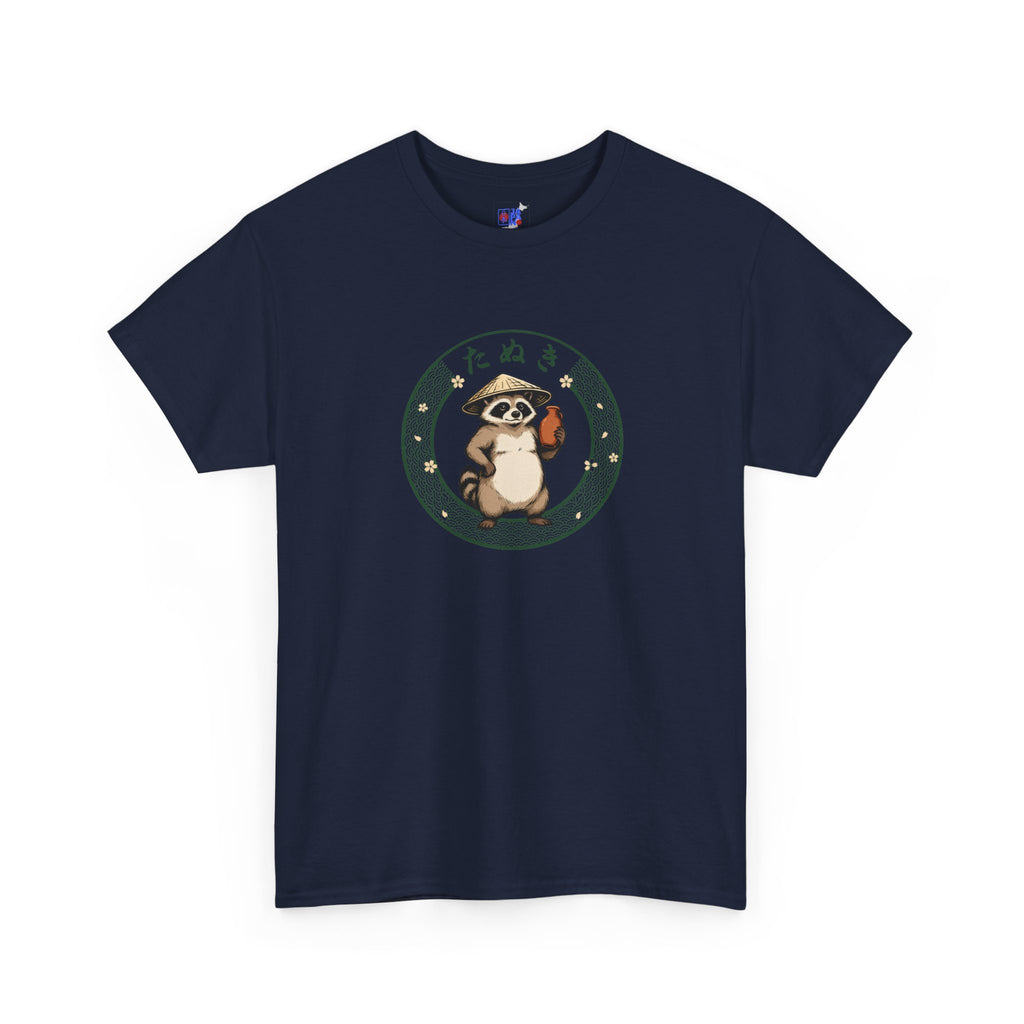 Tanuki T-Shirt | Japanese Raccoon Dog Folklore Graphic Tee | Edo Period Japan Shirt | Good Luck Gift
