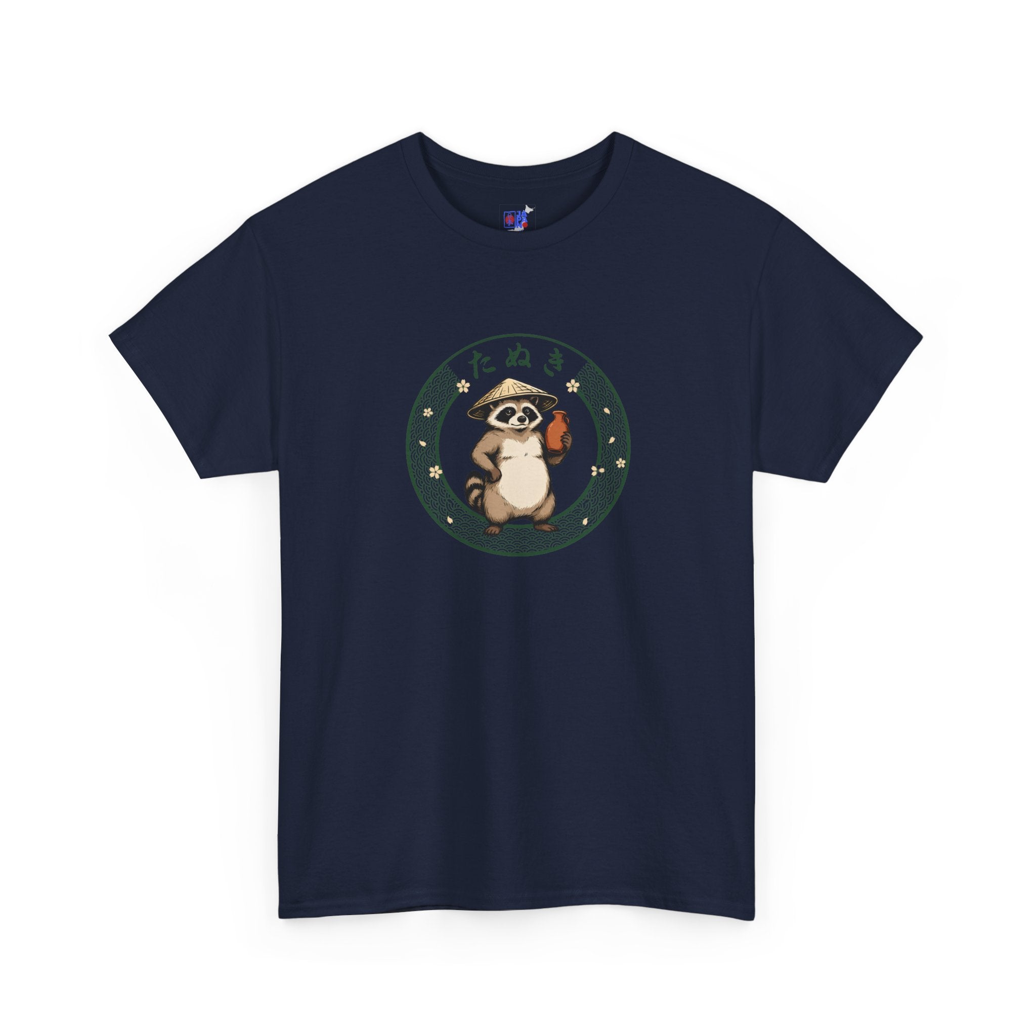 Tanuki T-Shirt | Japanese Raccoon Dog Folklore Graphic Tee | Edo Period Japan Shirt | Good Luck Gift