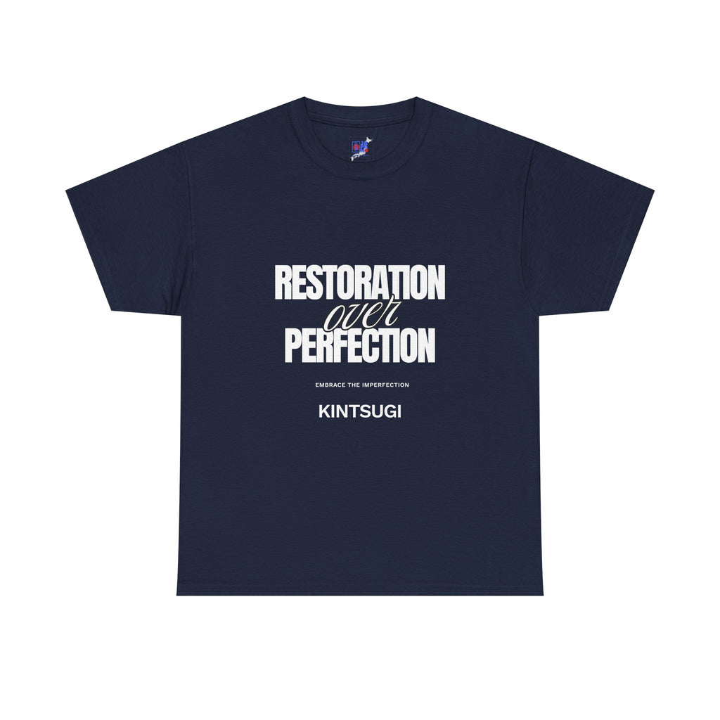 Kintsugi 'Restoration Over Perfection' T‑Shirt — Inspirational Graphic Tee