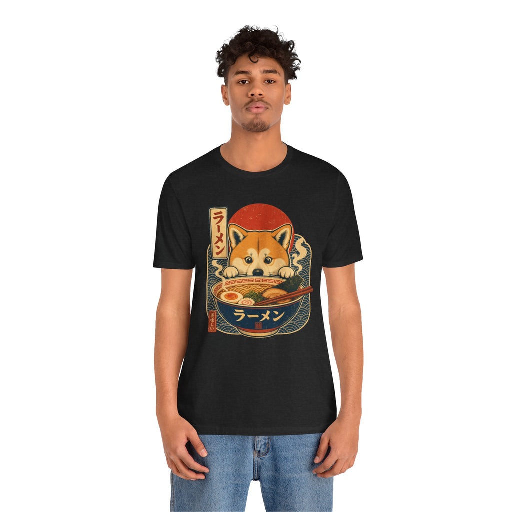 Kawaii Shiba Inu Ramen T-Shirt — Cute Japanese Dog Noodle Tee (Happy Ramen Gift)