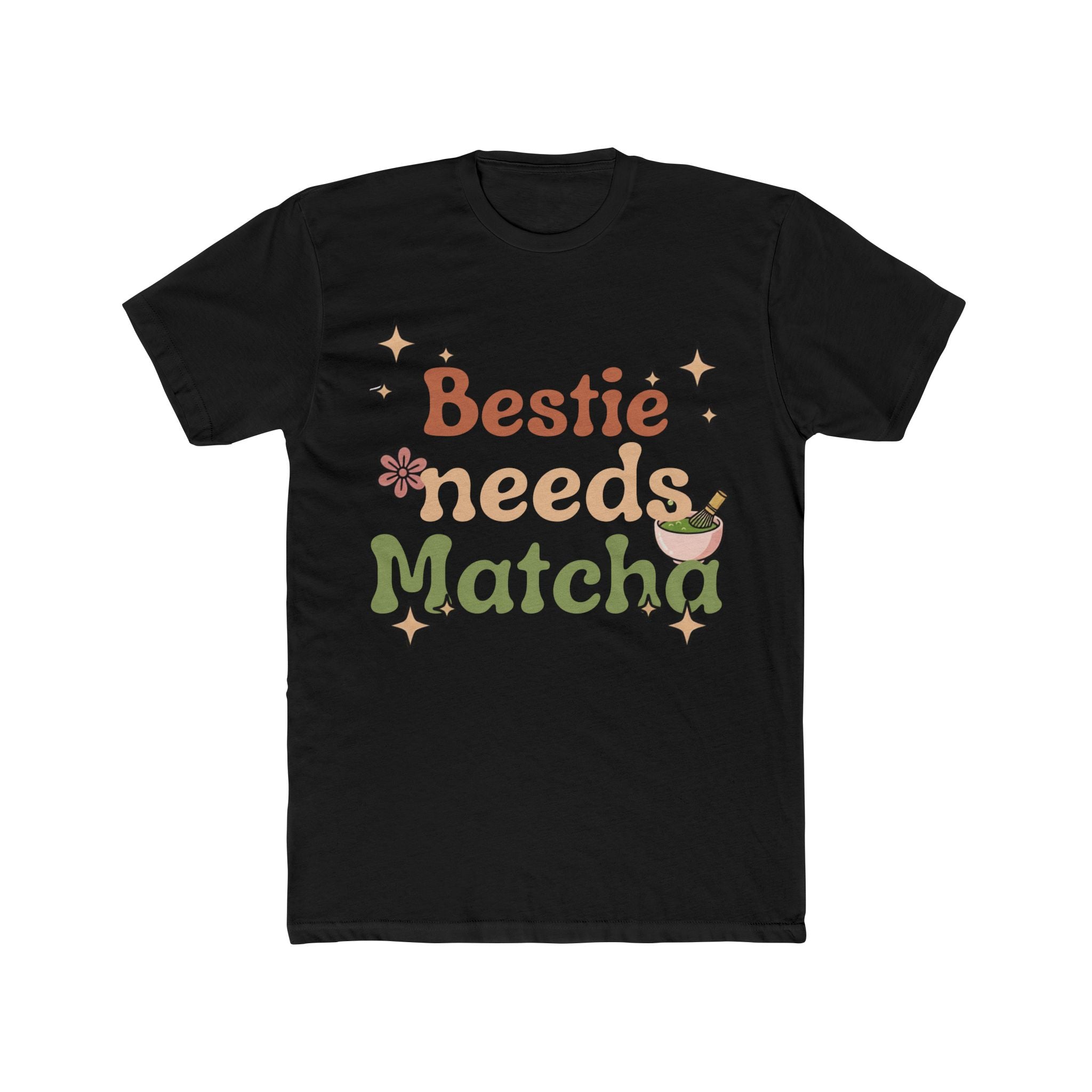 Bestie Needs Matcha Tee | Front-Print Typography Graphic | Matcha Collection