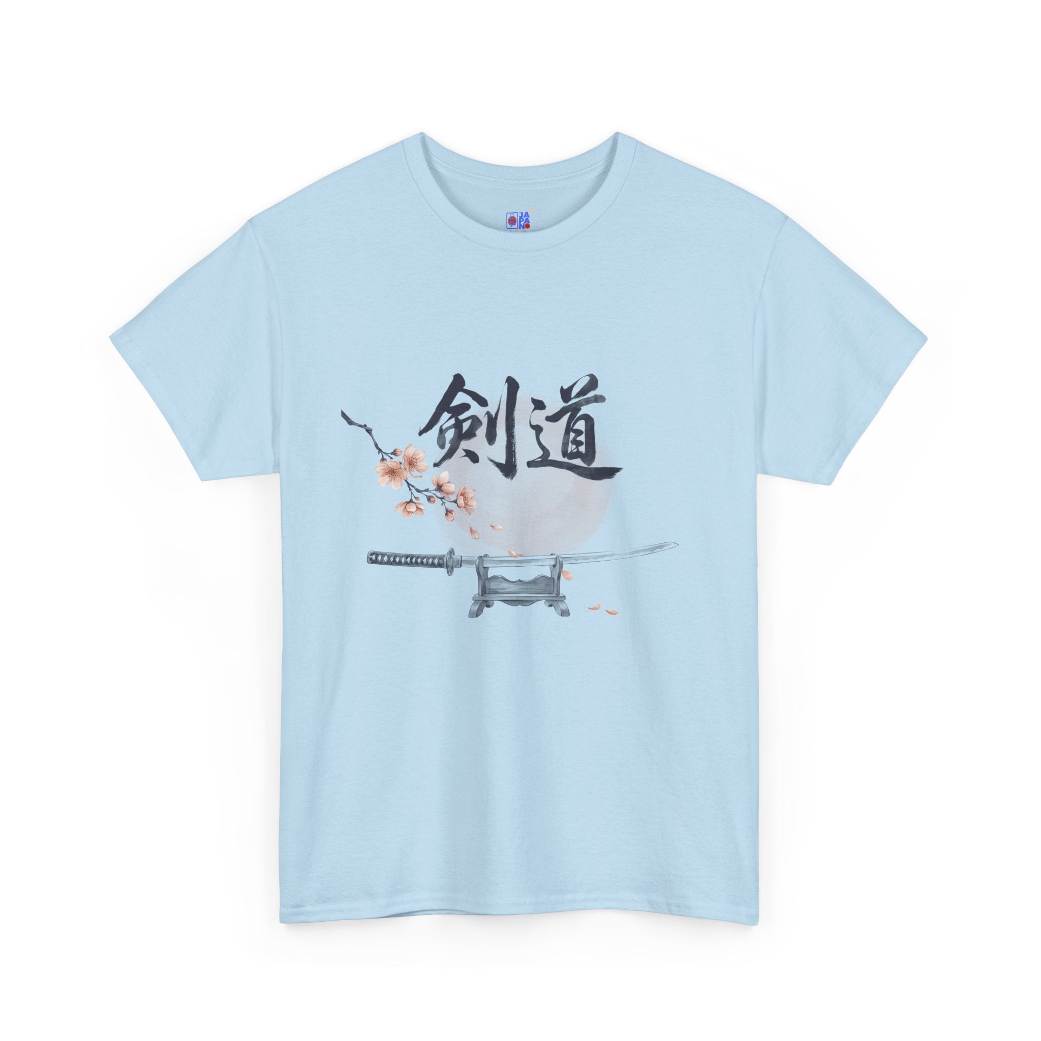 Kendo Katana T-Shirt, Japanese Calligraphy 剣道 Tee with Cherry Blossoms, Sensei Gift, Dojo Tribute & Martial Arts Lover Apparel