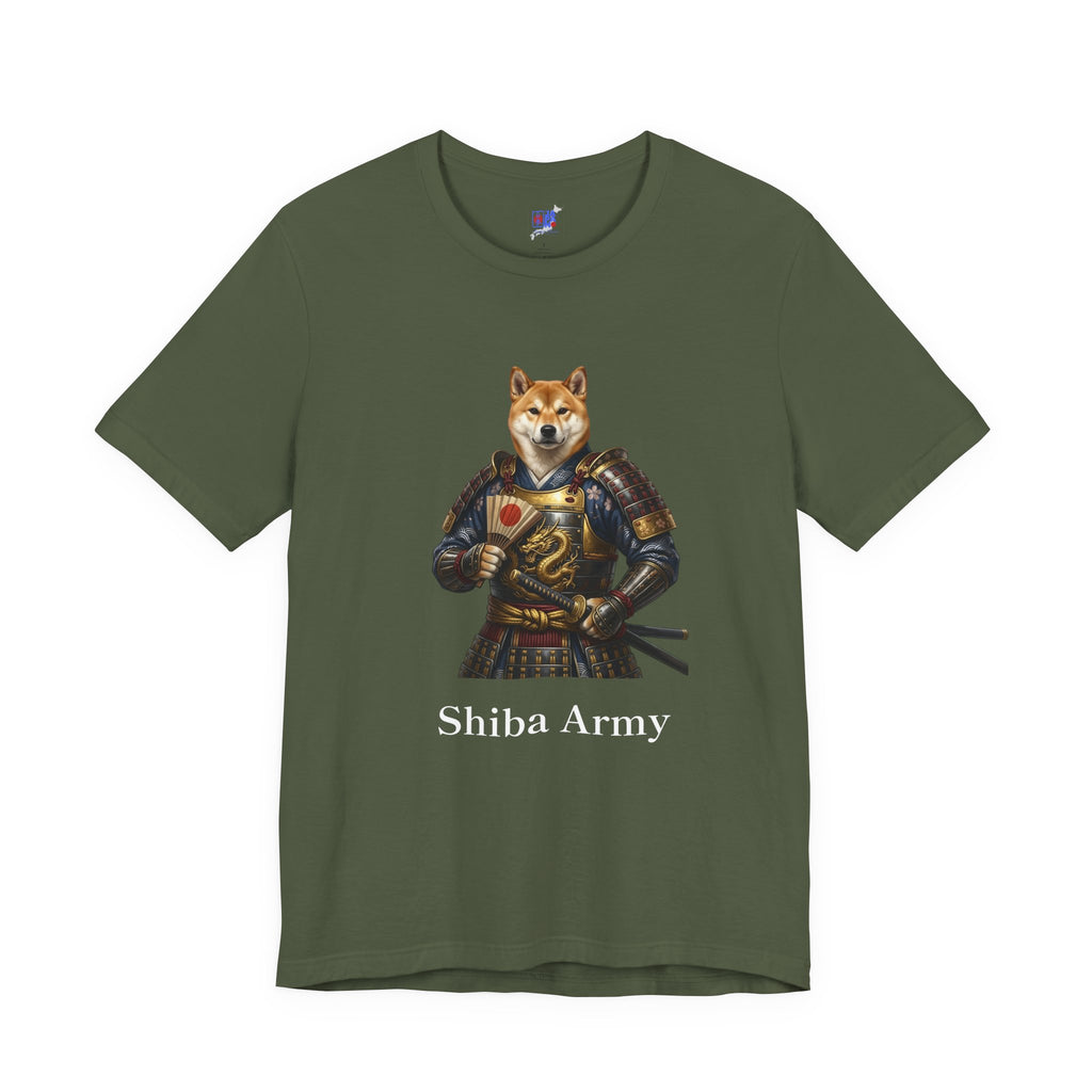 Samurai Shiba Inu T-Shirt, Shiba Army Japanese Warrior Dog Tee, Funny Dog Lover Gift - Cute Anime Samurai Shirt