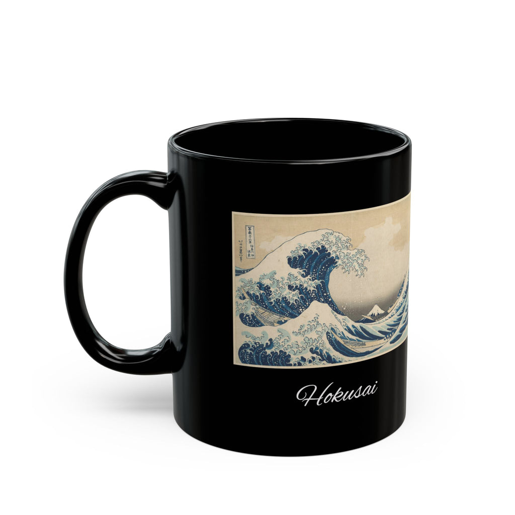 Hokusai Ktsushika Great Wave Black Ceramic Mug – Japanese Wave Art Coffee Cup (11oz/15oz)