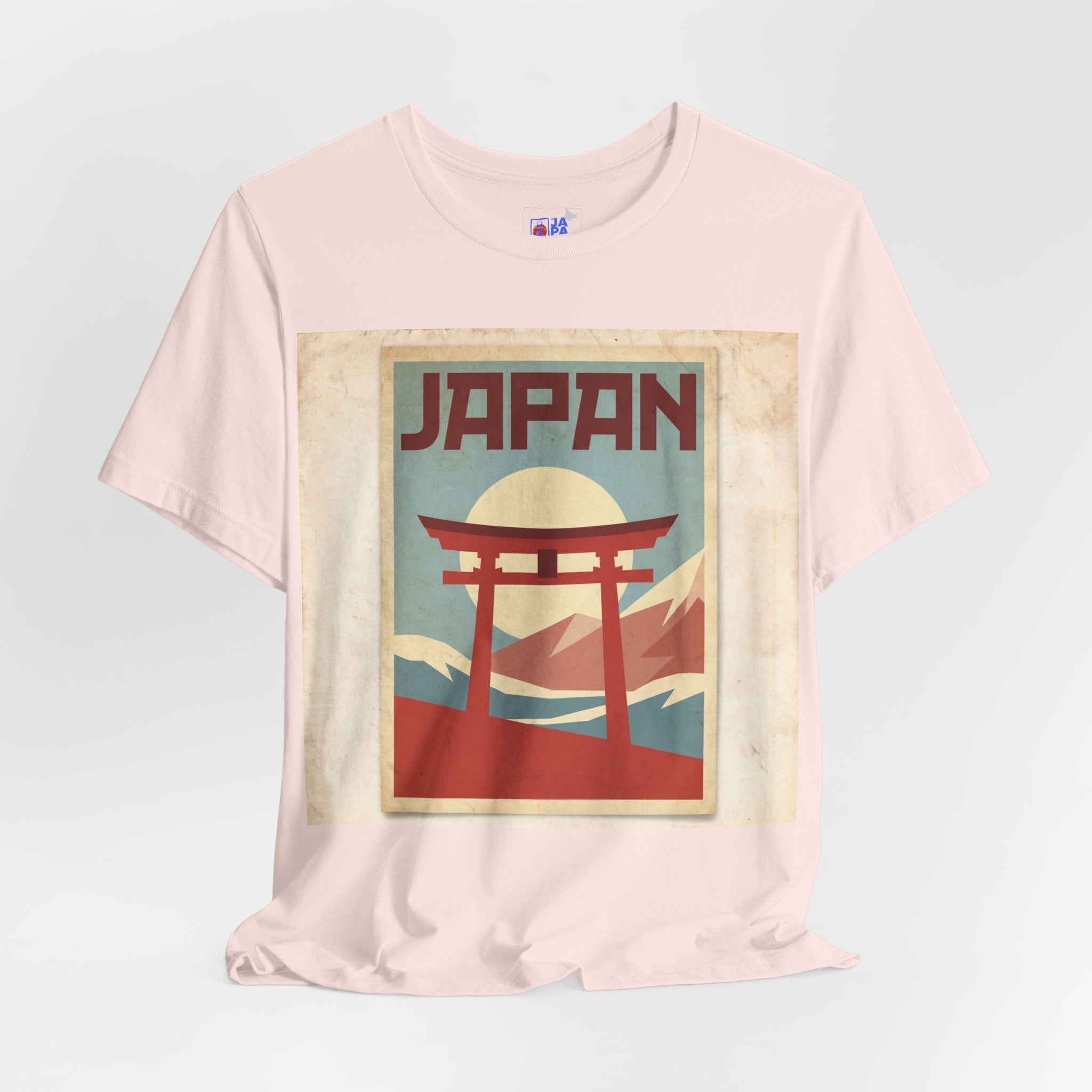 Japan Vintage Travel Poster T-Shirt — Torii Gate Sunrise Mountain Tee