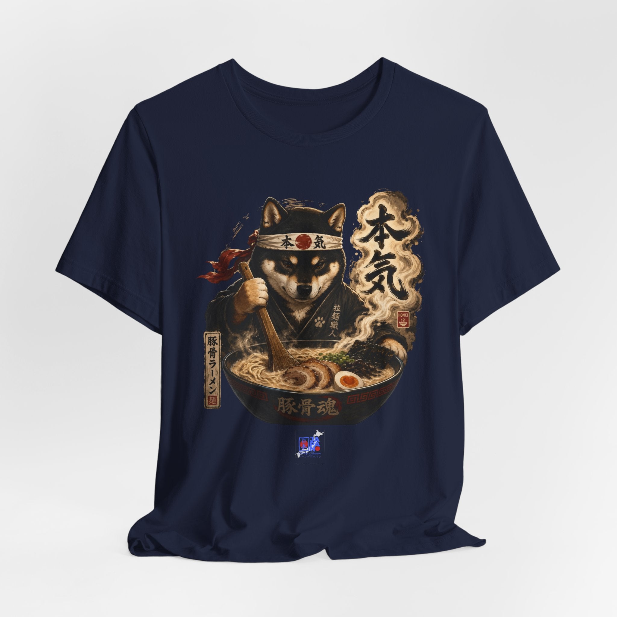 Ramen Neko Tee — Samurai Cat Chef "本気" Graphic T-Shirt