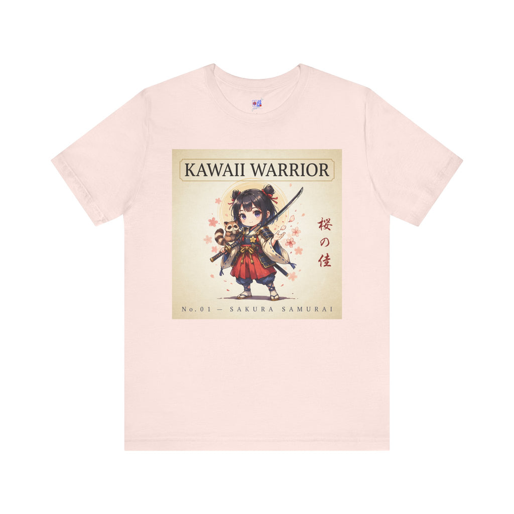 Kawaii Sakura Samurai T-Shirt — Cute Anime Warrior Tee