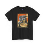 Mochi the Ramen Cat T-Shirt — Scottish Fold Eating Ramen | 力猫 Funny Japanese Cat Ukiyo-e Vintage Graphic Tee