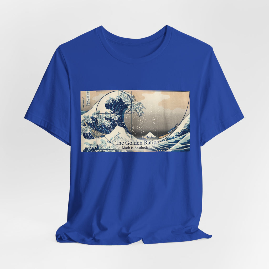 The Great Wave with Golden Ratio T-Shirt | Hokusai Wave Math Art
