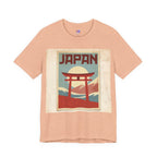 Japan Vintage Travel Poster T-Shirt — Torii Gate Sunrise Mountain Tee
