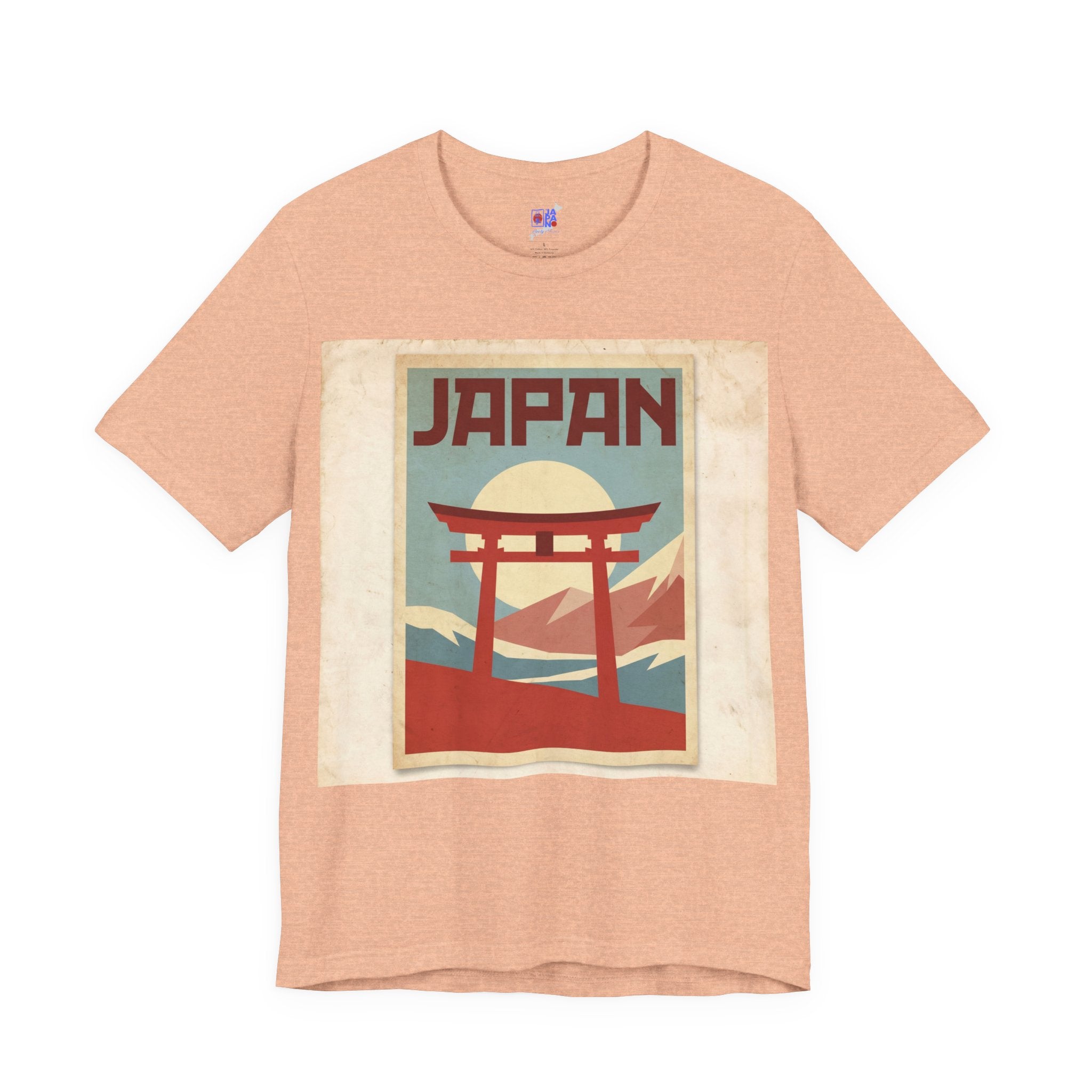 Japan Vintage Travel Poster T-Shirt — Torii Gate Sunrise Mountain Tee