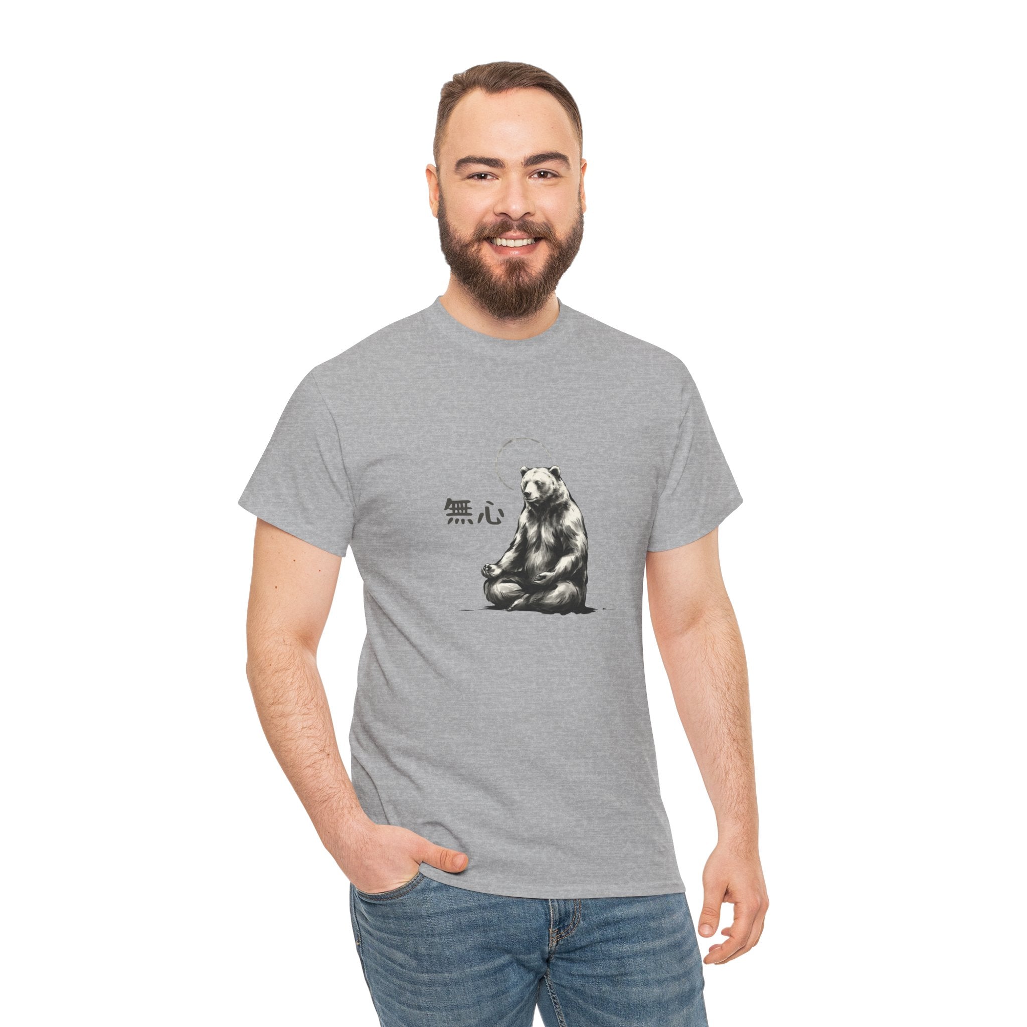 Meditating Bear T‑Shirt — Zen 'Mushin' Graphic Tee