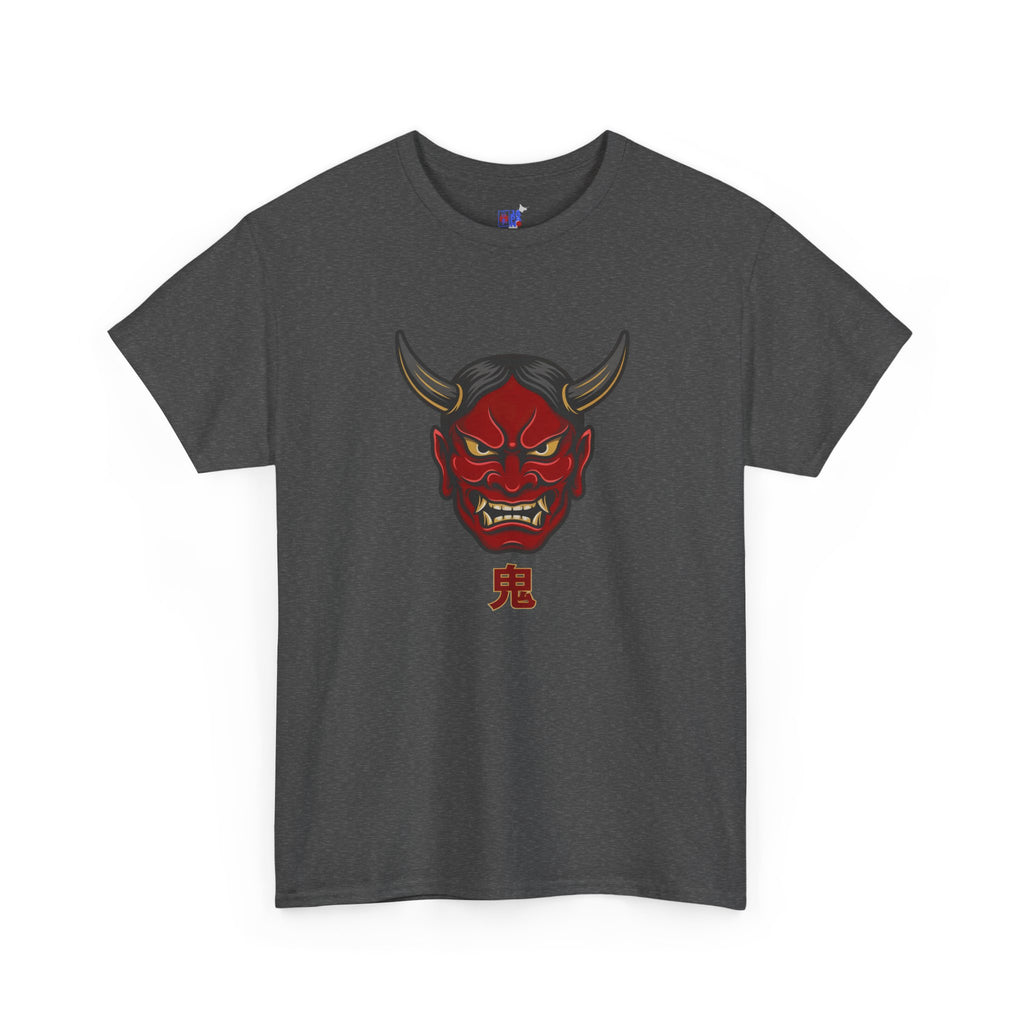 Oni Mask T-Shirt — 鬼 Japanese Demon Men's Graphic Tee | Dark Japan Streetwear Shirt