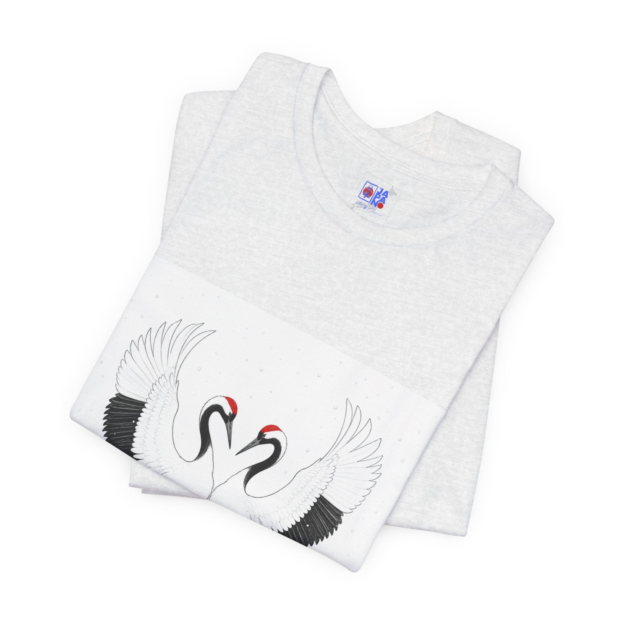 Dancing Tsuru — Red-Crowned Cranes Courtship Print | Japanese Fine Art