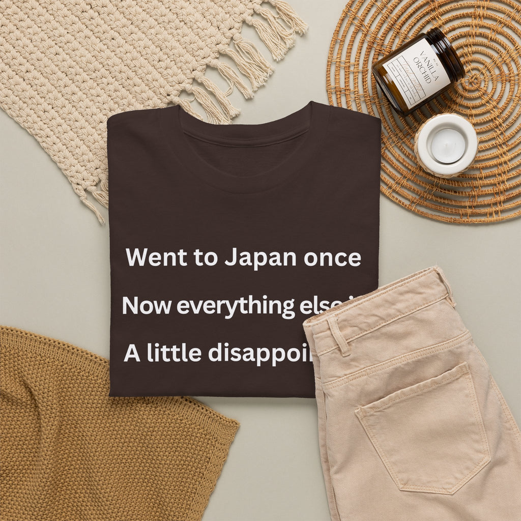 Went to Japan Once. Now Everything Else Is a Little Disappointing. | Front & Back Japan Graphic Tee — Dark Edition