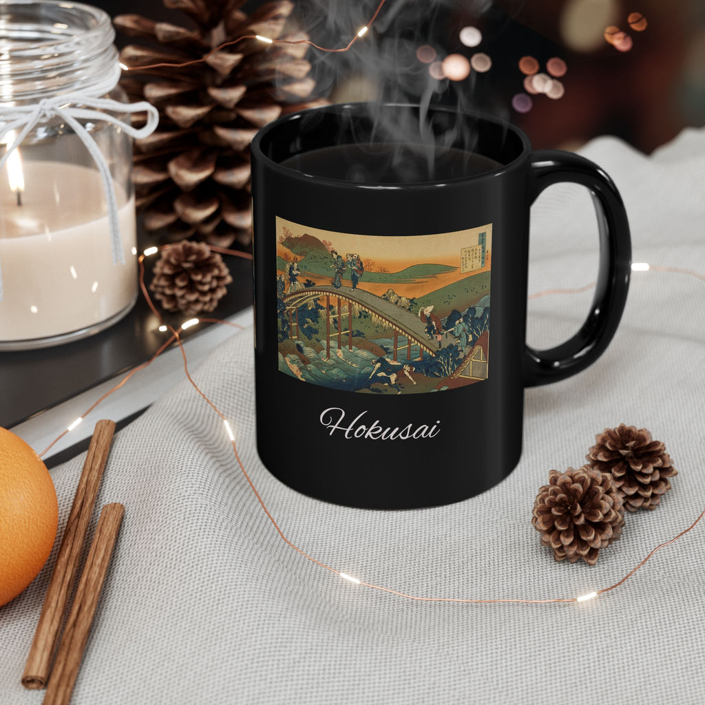 Hokusai Katsushika Hokusai Ukiyo-e Black Coffee Mug (11oz/15oz)