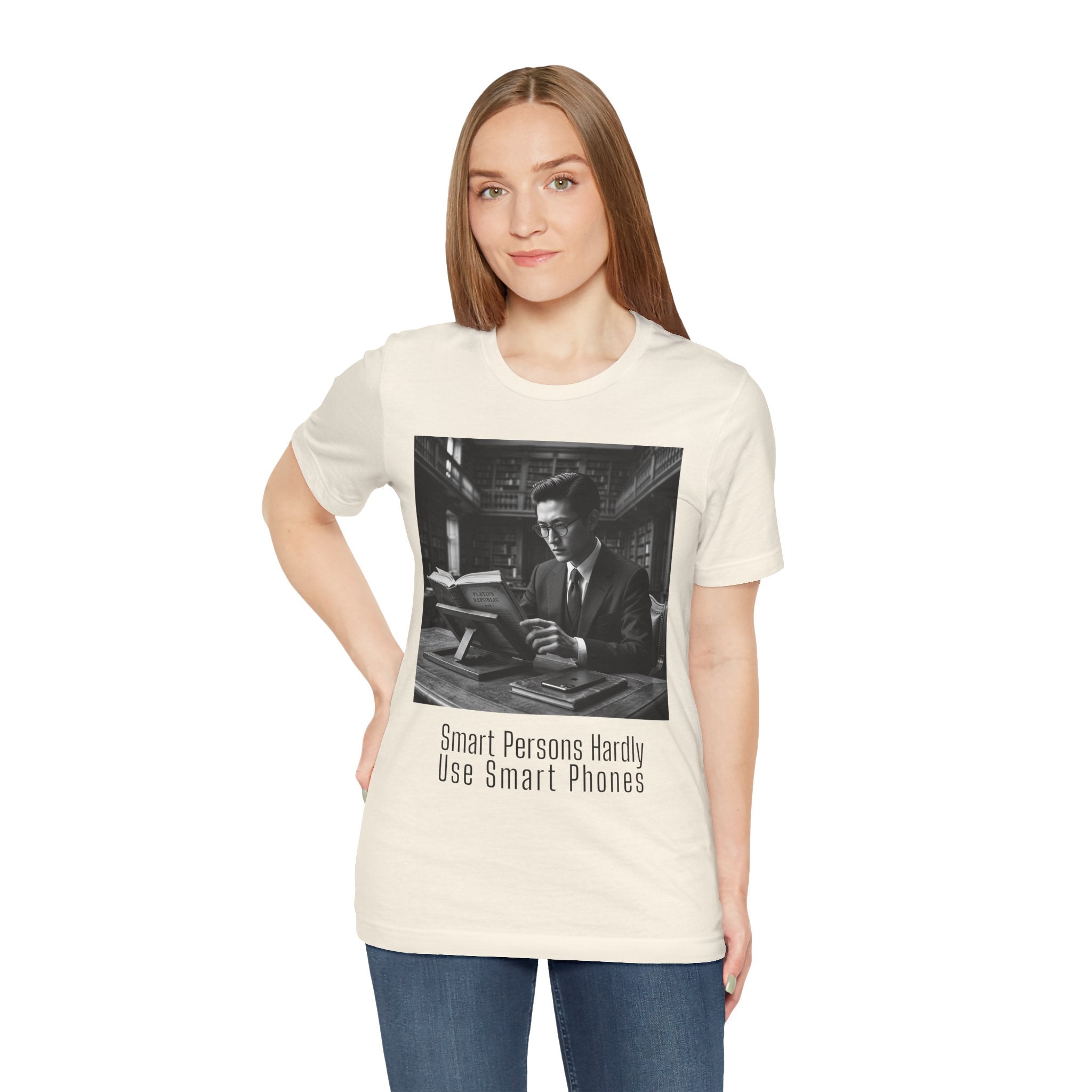 Smart Persons Hardly Use Smartphones | Plato's Republic T-Shirt