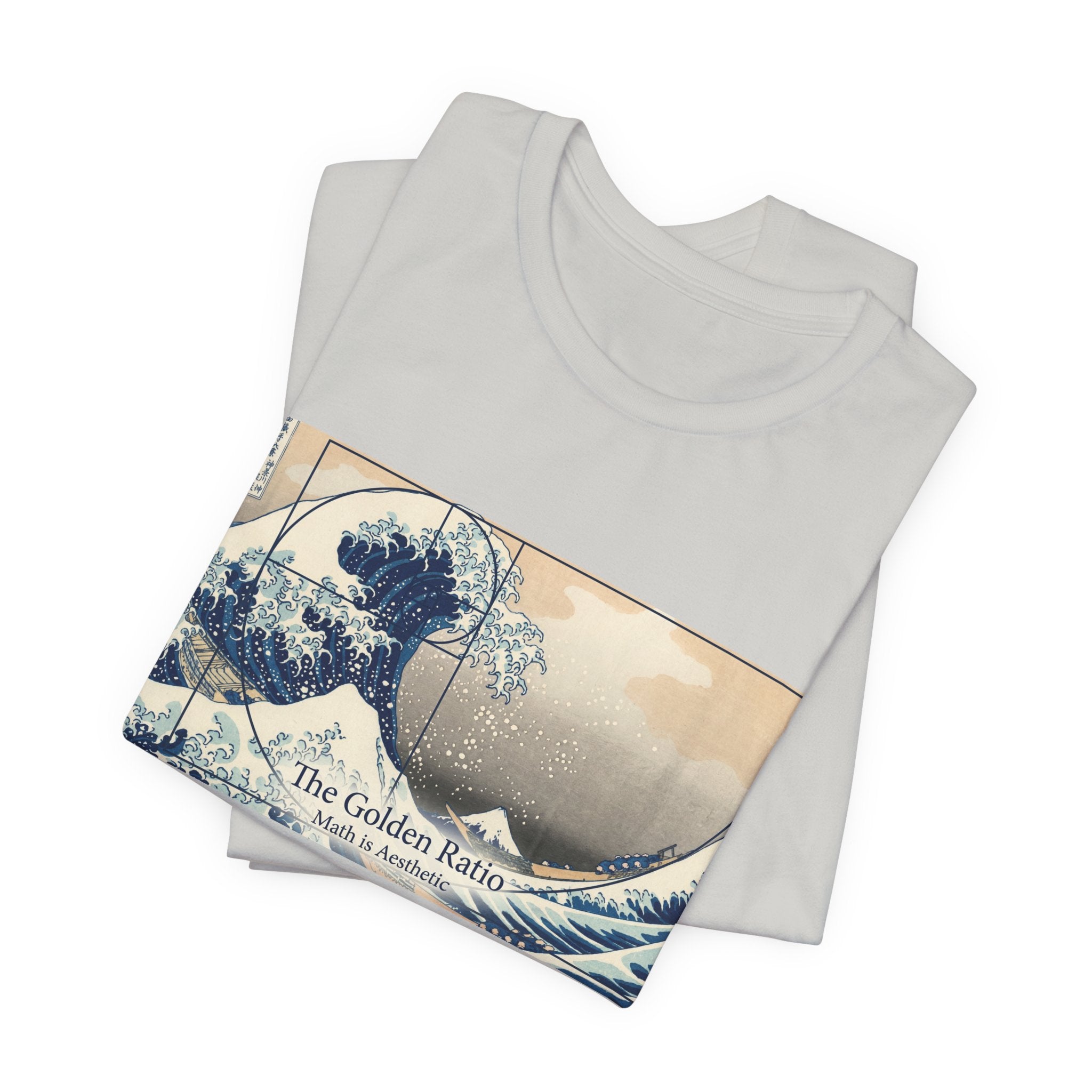 The Great Wave with Golden Ratio T-Shirt | Hokusai Wave Math Art