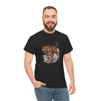 Japanese Tiger T-Shirt — 虎 Sumi-e Ink Brush Art Men's Tee | Bold Japan Graphic Shirt