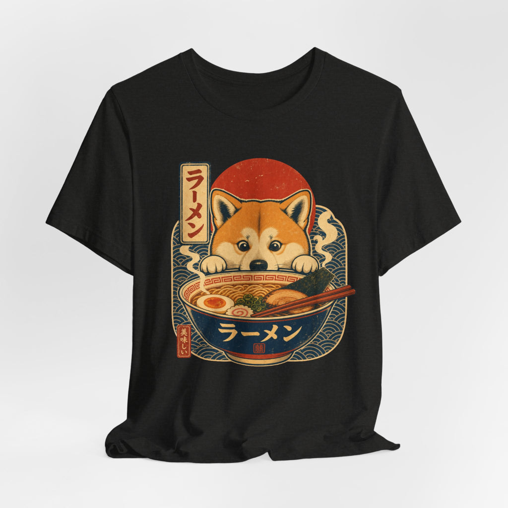 Kawaii Shiba Inu Ramen T-Shirt — Cute Japanese Dog Noodle Tee (Happy Ramen Gift)