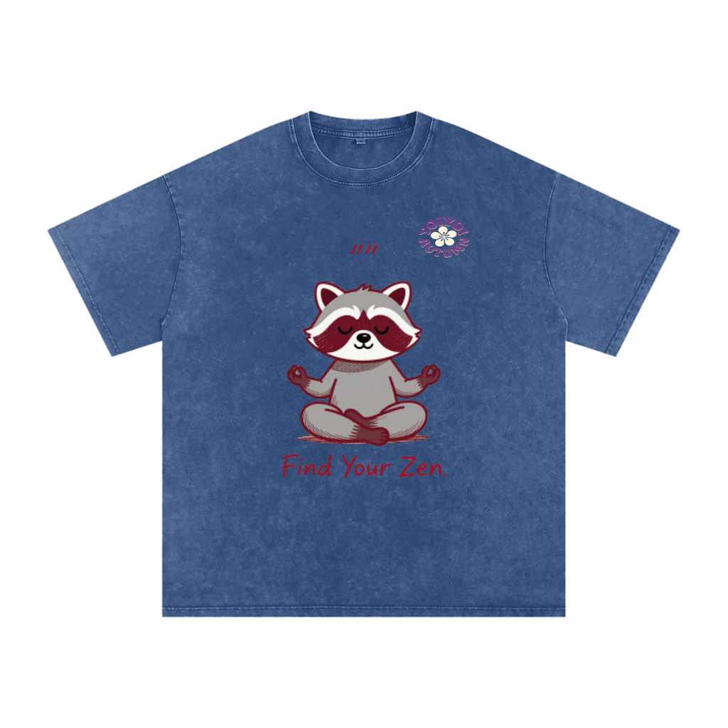 Snow Washed Oversized Cotton T-Shirt