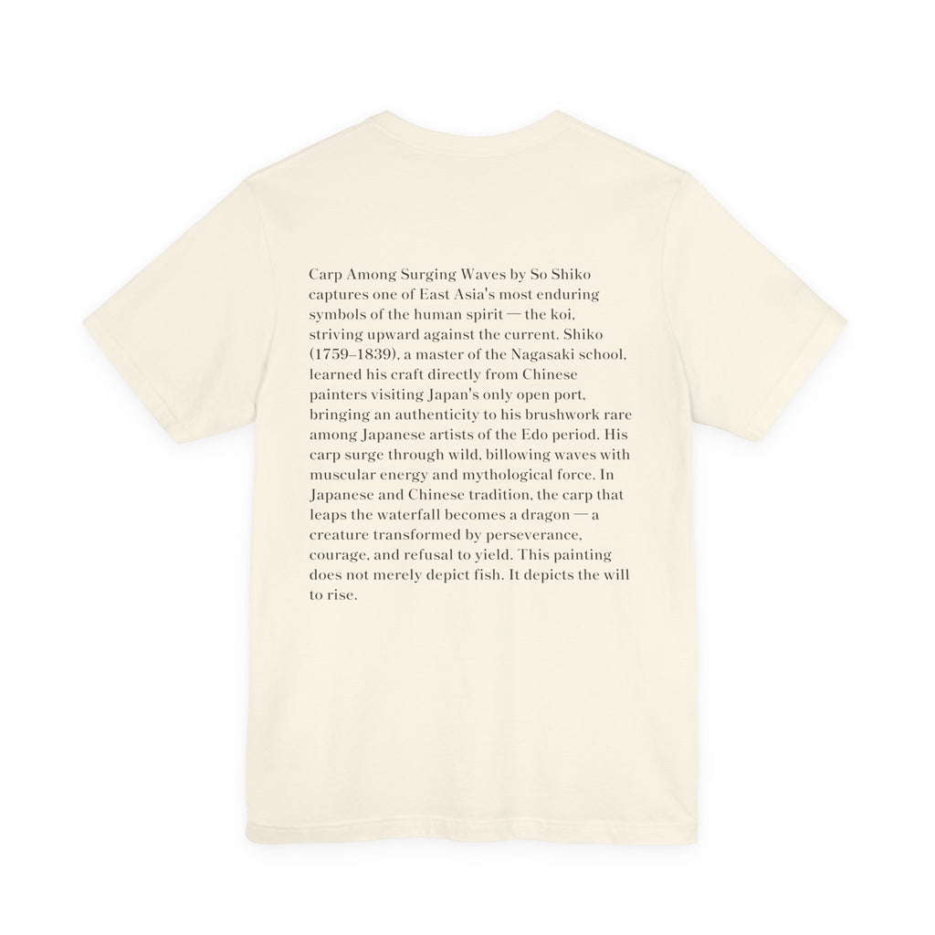So Shiko "Carp Leaping Through Waves" | Japanese Art Museum T-Shirt