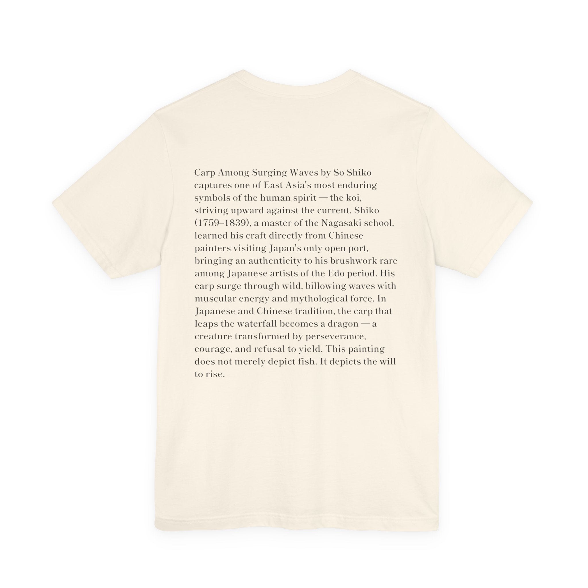 So Shiko "Carp Leaping Through Waves" | Japanese Art Museum T-Shirt