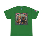 Shiba Inu Puppies Duo T-Shirt — Cute Cherry Blossom Dog Tee