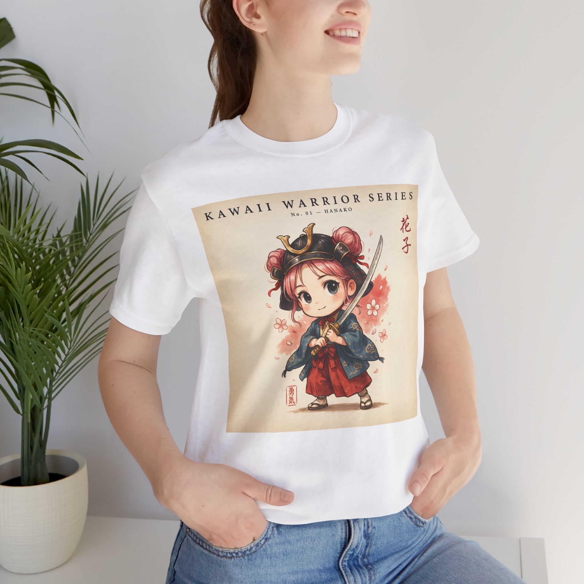 Kawaii Warrior Anime Girl Samurai T-Shirt