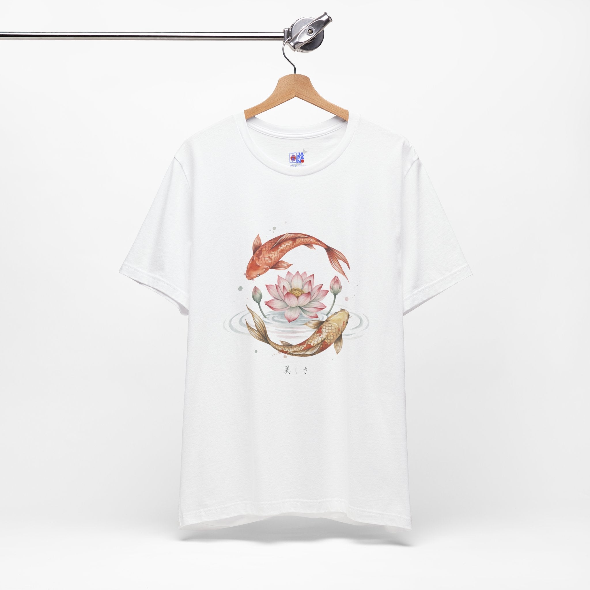 Koi and Lotus Beauty Tee | Koi Circle Floral Japanese Aesthetic
