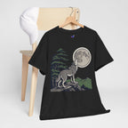 Japanese Wolf T-Shirt — 山犬 Yamainu Mountain Dog Men's Tee | Japan Mythology Gift