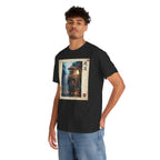 Tanuki Samurai T-Shirt, Japanese Raccoon Dog Warrior, Yomichi Night Road Folklore Bushido Graphic Tee