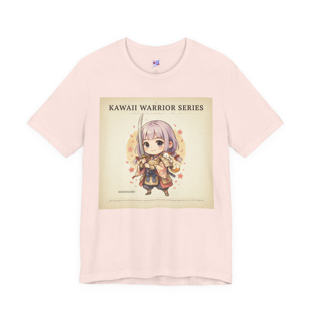 Kawaii Warrior Series T-Shirt, Cute Anime Chibi Warrior Graphic Tee