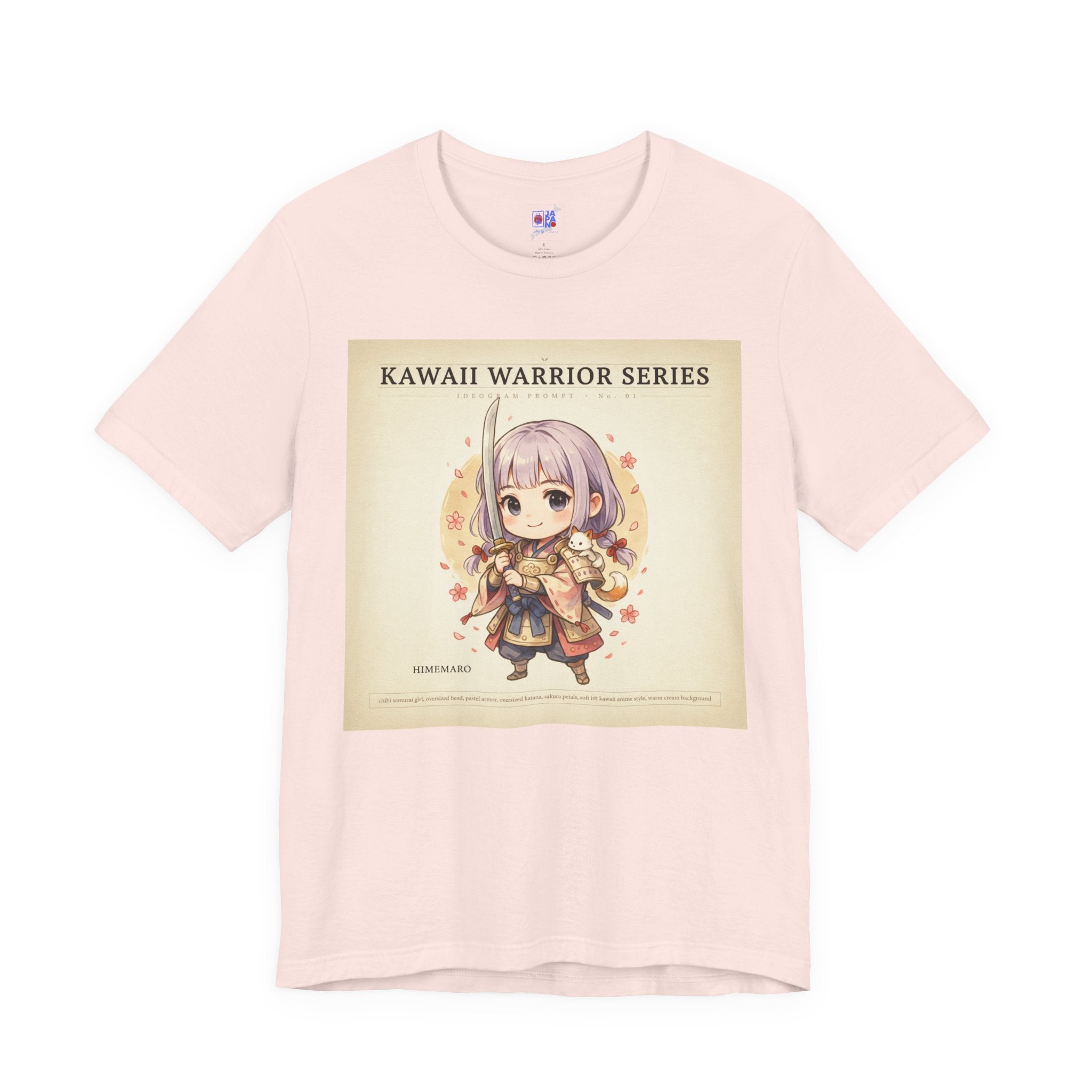 Kawaii Warrior Series T-Shirt, Cute Anime Chibi Warrior Graphic Tee