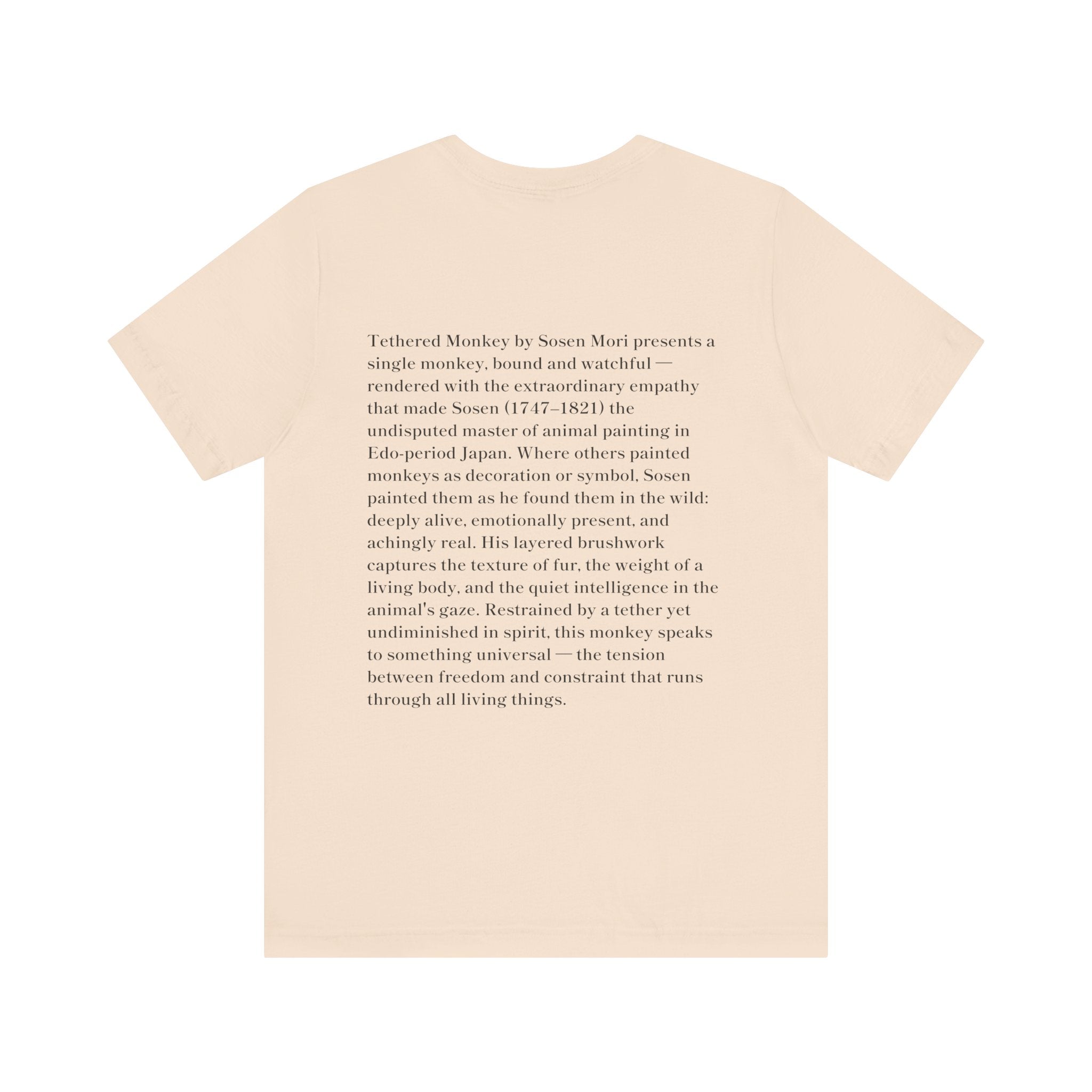 Japanese Art T-Shirt, Mori Sosen Three Monkeys, Museum Tee, Edo Period Animal Painting Japanese Macaque Gift