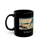 Hokusai Katsushika Hokusai Wave Art Black Ceramic Mug (11oz/15oz)