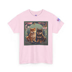 Shiba Inu Puppies Duo T-Shirt — Cute Cherry Blossom Dog Tee