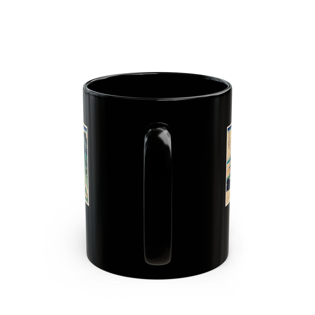 Hokusai Katsushika Hokusai Wave Art Black Ceramic Mug (11oz/15oz)