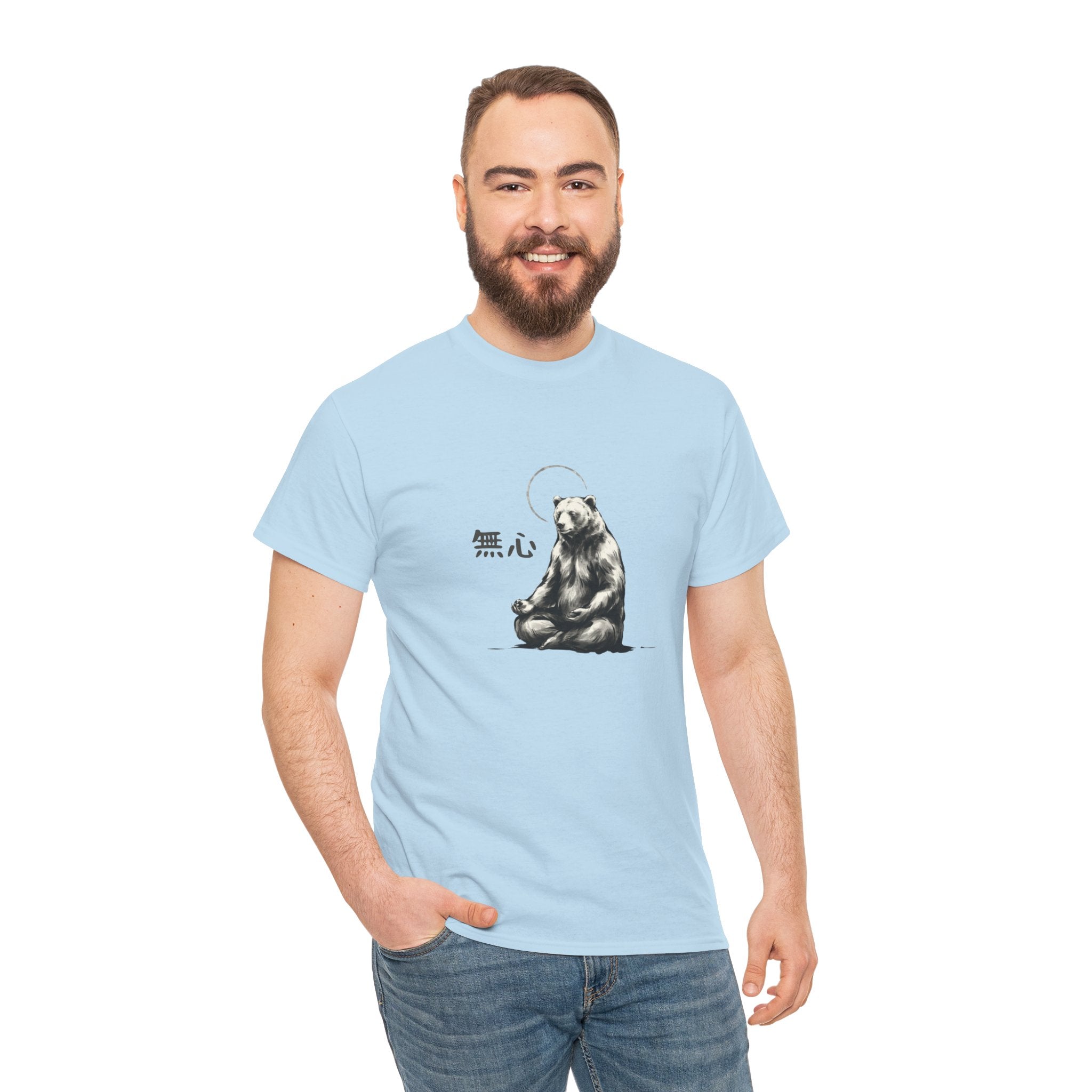 Meditating Bear T‑Shirt — Zen 'Mushin' Graphic Tee