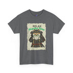 Samurai Shiba Inu Drinking Matcha Tee — Relax Matcha Time Graphic T-Shirt